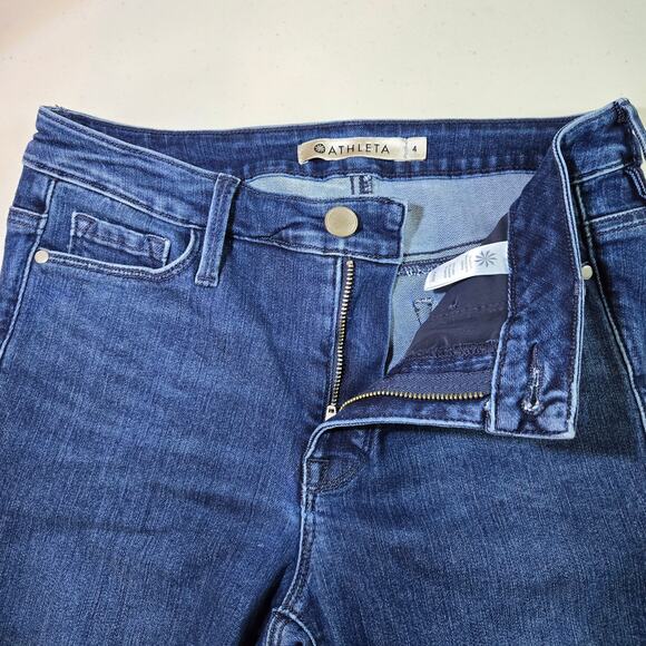Athleta Mid Rise Skulptek Dark Wash Skinny Fit‎ Stretch Jeans Women's Size 4 - Picture 4 of 7